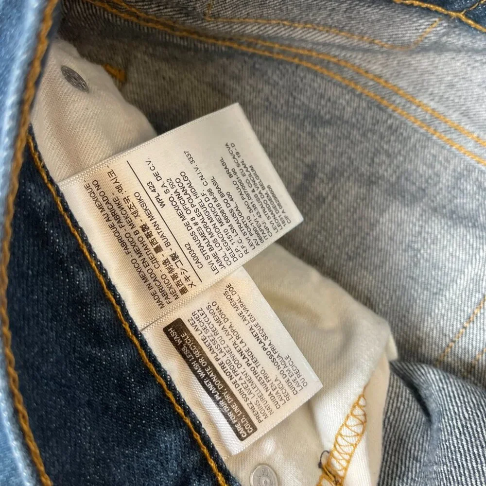 Levis 527 Jeans Mens 36x31 Blue Bootcut Low Rise Dark Wash 100% Cotton Denim